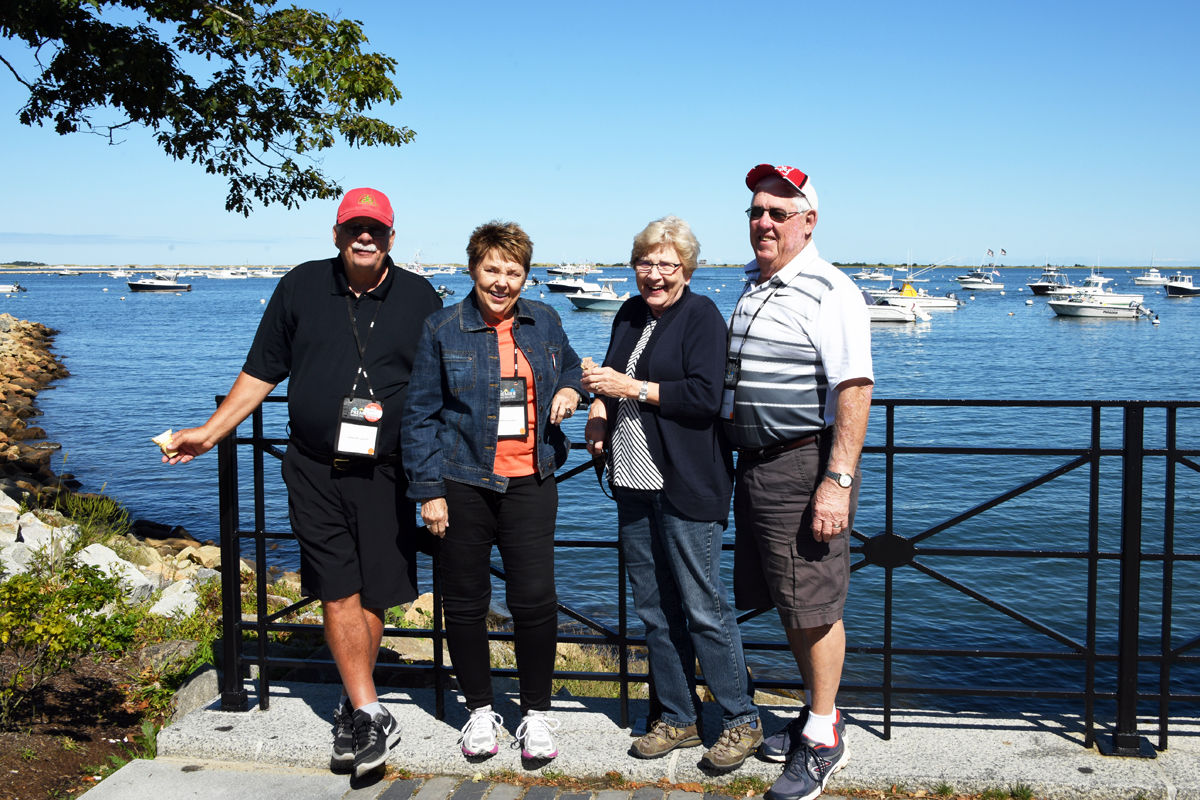 050 Adam Broughton, Althea Luethje, Carolyn Hoffman and Dick Luethje at the Plymouth Harbor.jpg